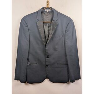 EXPRESS  Sports Blazer 38 Short Men's Photographer Fitted Slate Blue